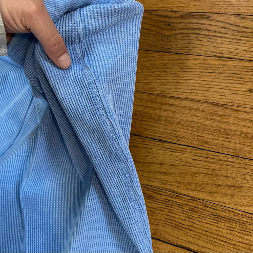 Sunnyside by Sundry Blue Waffle Knit Flare Lounge Pants Etra Large XL - Picture 9 of 10